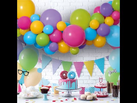 How to create a balloon garland. DIY Organic balloon garland tutorial. Party decoration ideas