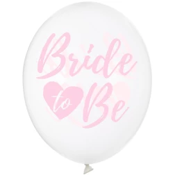 Balón Bride to be zlato ružový, priehľadný, 30cm, 1ks
