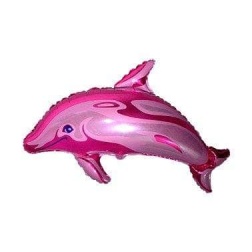 Balón fóliový Delfín ružový, 35cm