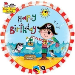 Balón fóliový Malý pirát Happy Birthday, 45cm