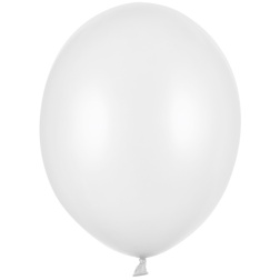 Balón metalický biely, 23cm, 1ks