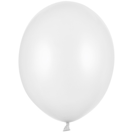 Balón metalický biely, 23cm, 1ks