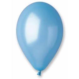 Balón metalický bledomodrý, 26cm, 1ks