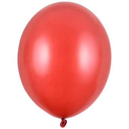 Balón metalický červený, 23cm, 1ks