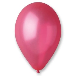 Balón metalický červený, 26cm, 1ks