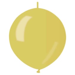 Balón metalický do girlandy žltý, 32cm, 1ks
