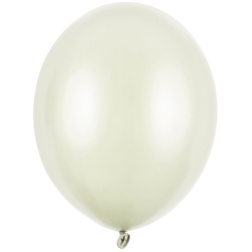Balón metalický krémový, 30cm, 1ks