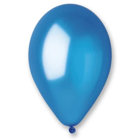 Balón metalický modrý, 26cm, 1ks