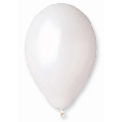Balón metalický perleťovo biely, 30cm, 1ks
