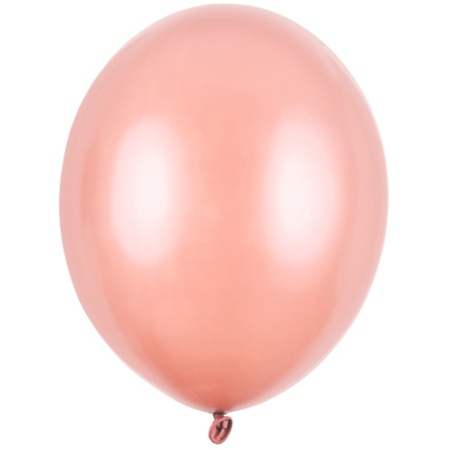 Balón metalický ružovo zlatý, 30cm, 1ks