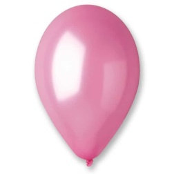 Balón metalický ružový, 26cm, 1ks