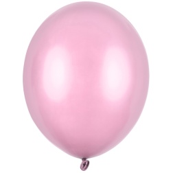 Balón metalický ružový, 30cm, 1ks