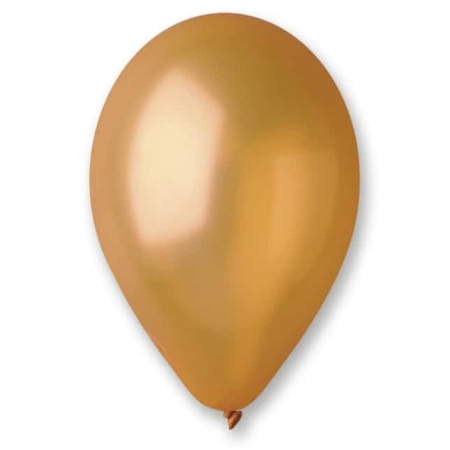 Balón metalický zlatý, 26cm, 1ks