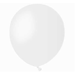 Balón pastelový biely, 13cm, 1ks
