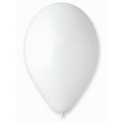 Balón pastelový biely, 26cm, 1ks