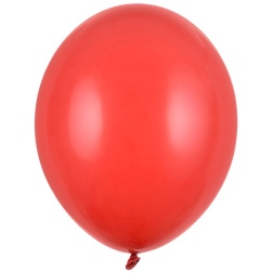 Balón pastelový červerný, 23cm, 1ks