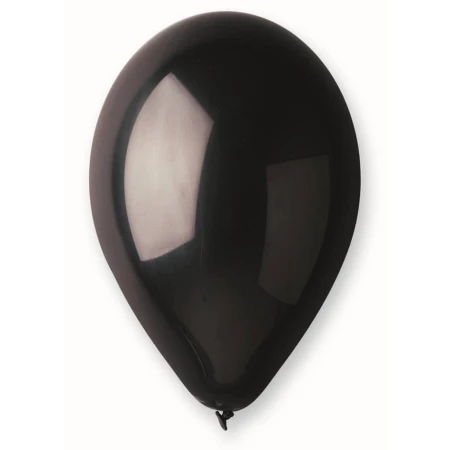 Balón pastelový čierny, 26cm, 1ks