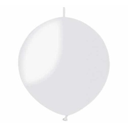 Balón pastelový do girlandy biely, 32cm, 1ks