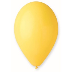 Balón pastelový žltý, 26cm, 1ks