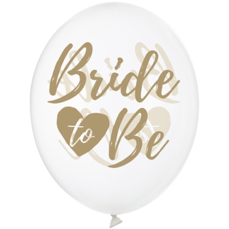 Balón priehľadný s nápisom Bride to Be, 30cm, 1ks