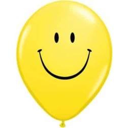 Balón Smajlík žltý, 13cm, 1ks