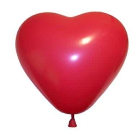 Balón srdce červené, 25cm, 1ks