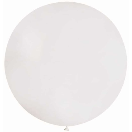 Balón veľký pastelový biely, 80cm