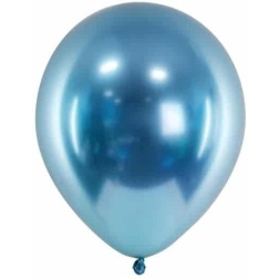 Balóny chrómové modré, 30cm, 1ks