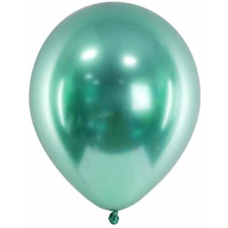 Balóny chrómové zelené, 30cm, 1ks