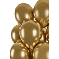 Balóny chrómové zlaté, 33cm, 1ks