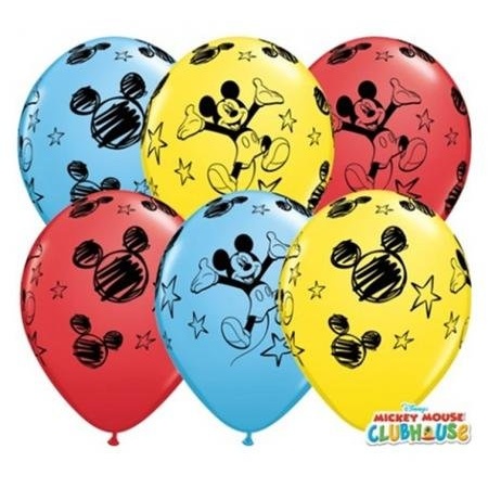 Balóny Mickey Mouse, mix farieb, 27cm, 1ks