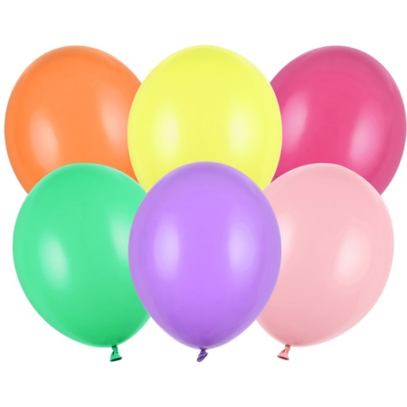 Balóny pastelové mix farieb, 23cm, 100ks