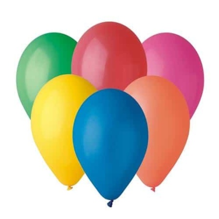 Balóny pastelové mix farieb, 26cm, 100ks