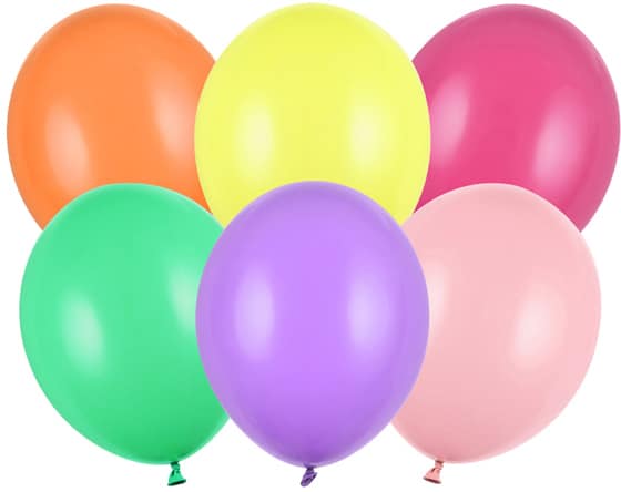 Balóny pastelové mix farieb, 50ks