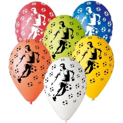 Balóny s potlačou Futbal, 30cm, 5ks