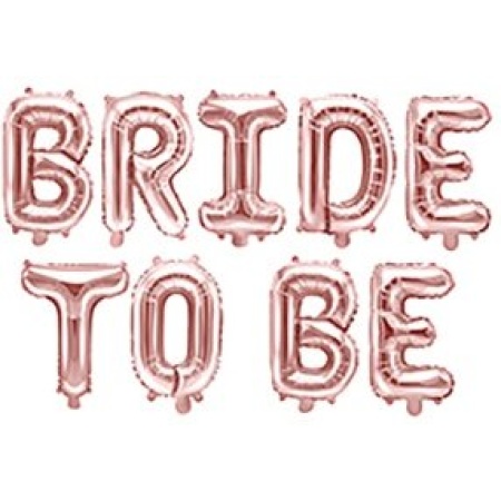 Fóliové balóny nápis BRIDE TO BE, ružovo zlatý, 340x35cm