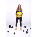 Fóliový balón 30. narodeniny zlatý, 45cm