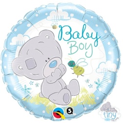 Fóliový balón Macko Baby Boy modrý, 46cm