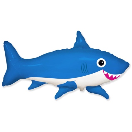 Fóliový balón Žralok modrý, 60cm