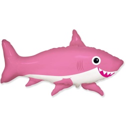 Fóliový balón Žralok ružový, 60cm