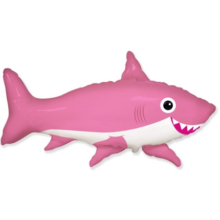 Fóliový balón Žralok ružový, 60cm