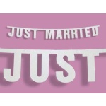 Girlanda JUST MARRIED, 16x170cm, 1ks