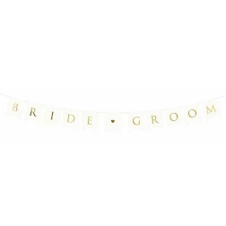 Girlanda nápis Bride Groom, 15x155cm