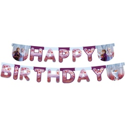 Girlanda nápis Happy Birthday FROZEN 2, 230cm