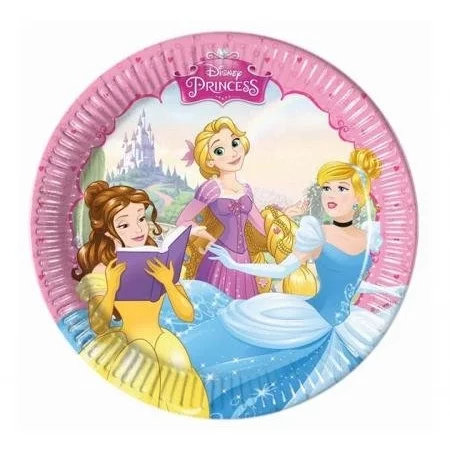 Papierové taniere Disney princezny, 20cm, 8ks