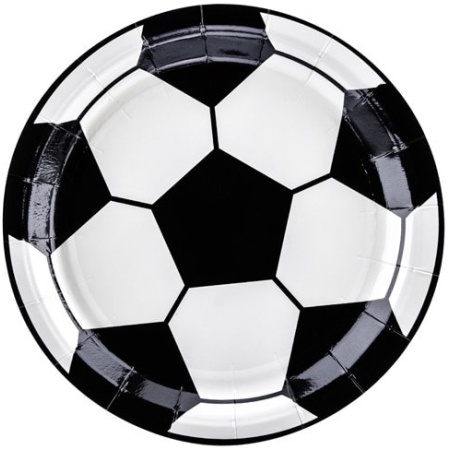 Papierové taniere Futbal, 18cm, 6ks