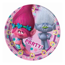 Papierové taniere Trollovia, 20cm, 8ks