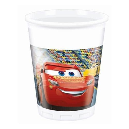 Plastové poháre Cars 3, 8ks