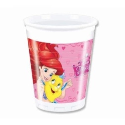 Plastové poháre Disney princezny, 8ks