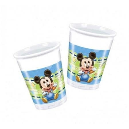 Plastové poháre Mickey Baby BOY, 8ks